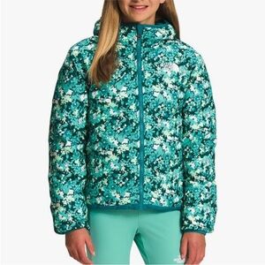 The North Face Kids' Green Floral Puffer Jacket